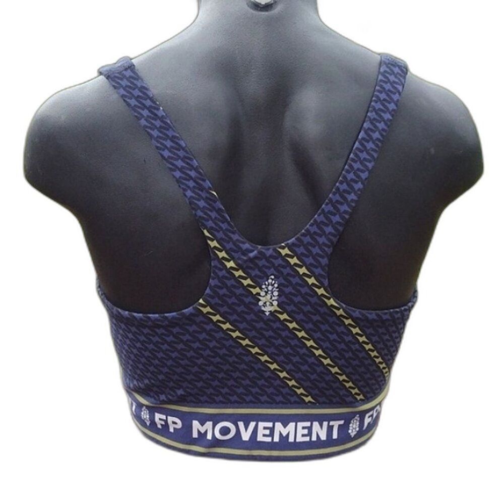 FP Movement by Free People Never Better Logo Square Neck Sports Bra Size Small - Picture 2 of 7